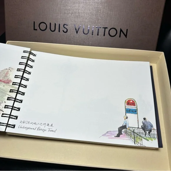 Louis Vuitton Black and Red Travel Notebook Carnet de Voyage Beijing